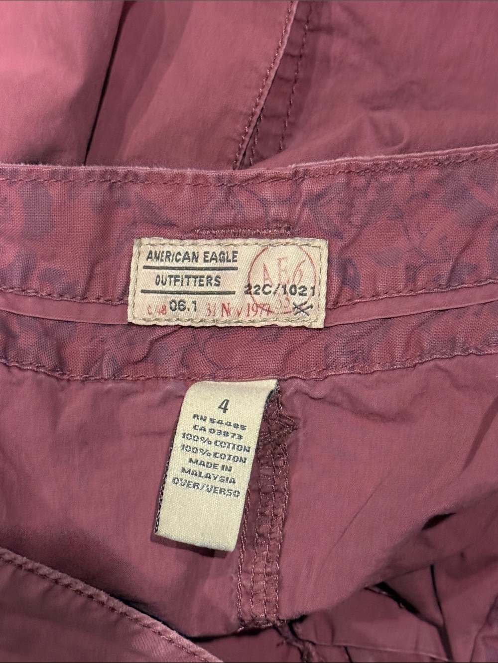 Size 4 Women’s Casual Drawstring Cargo Skirt - Dusty Rose - Picture 6 of 6